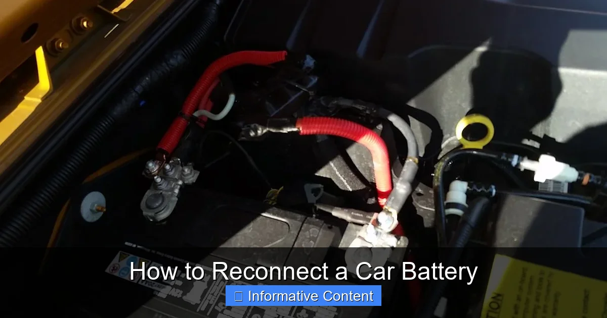 How to Reconnect a Car Battery