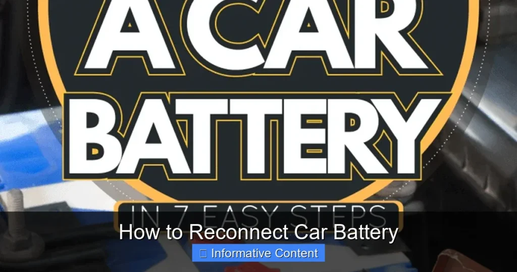 How to Reconnect Car Battery
