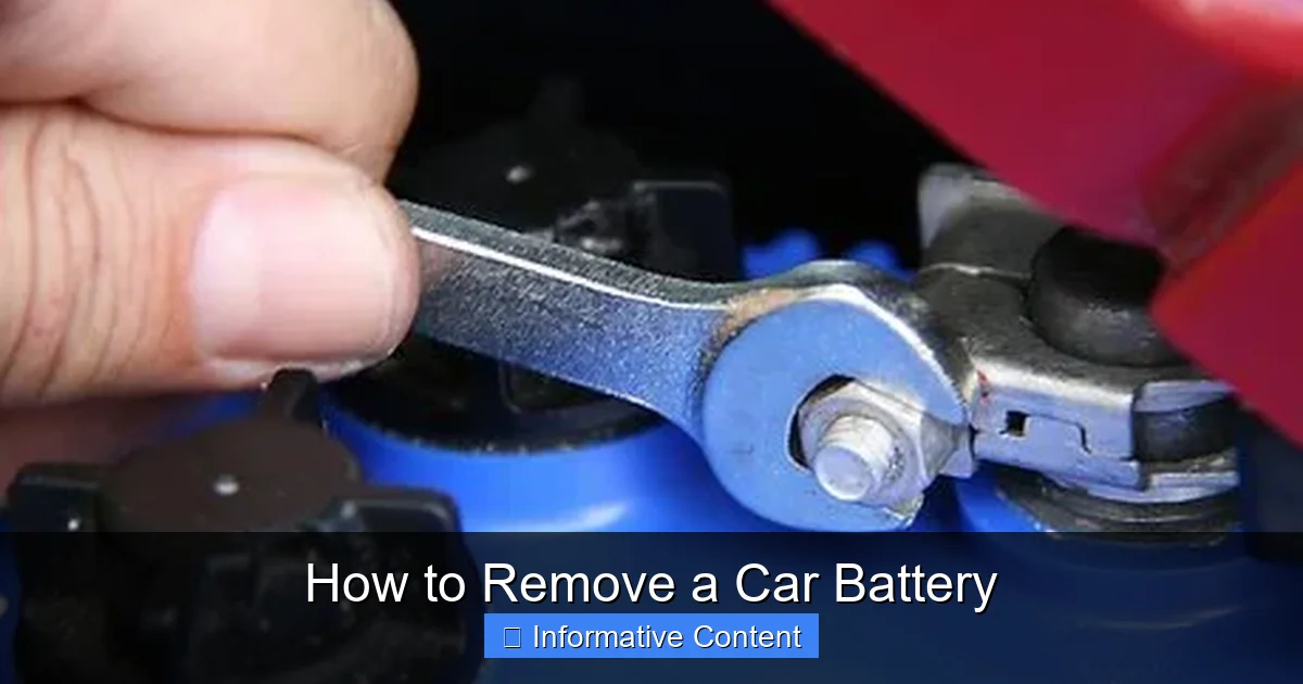 How to Remove a Car Battery