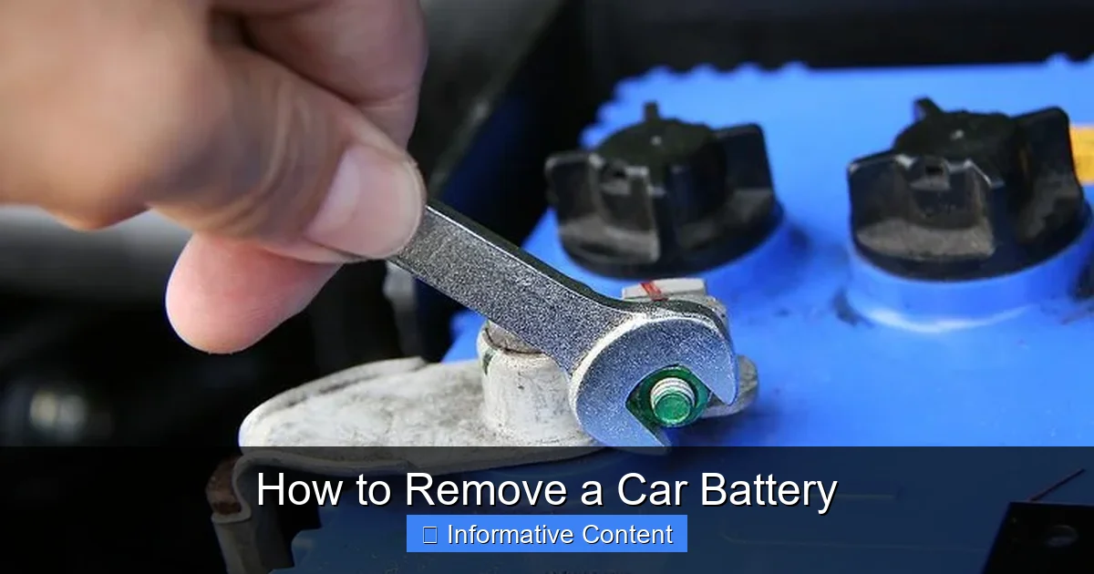 How to Remove a Car Battery