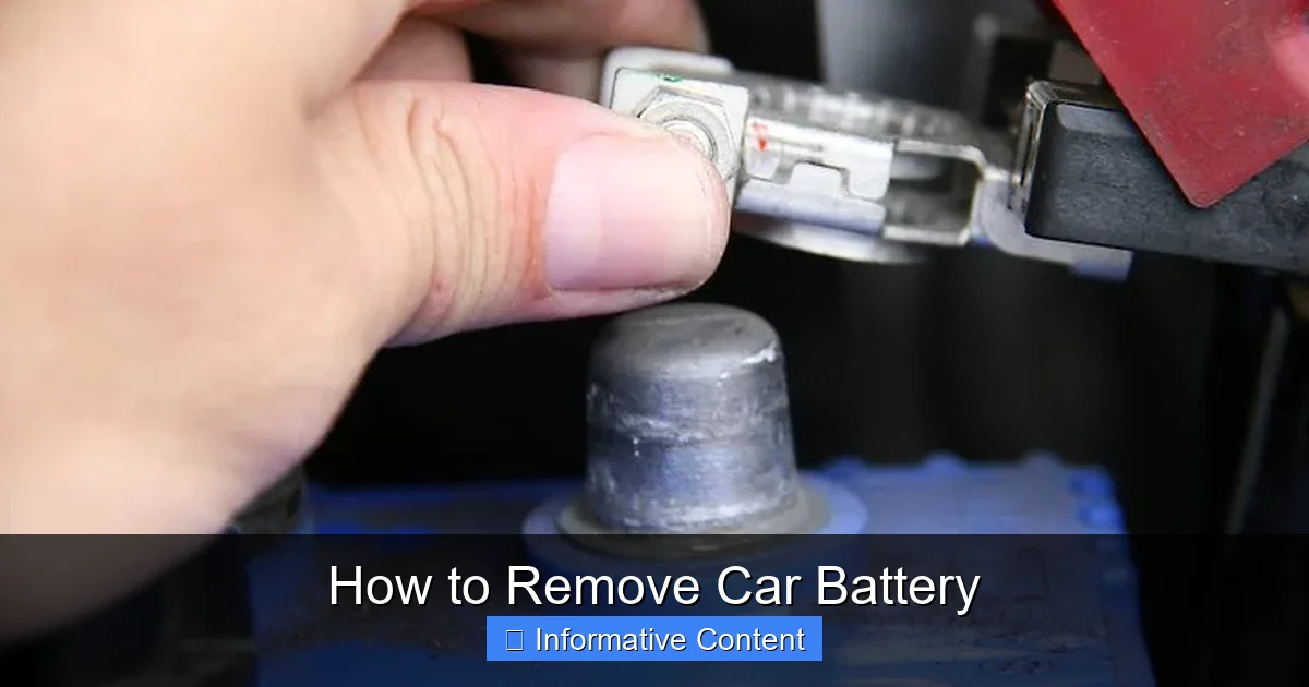 How to Remove Car Battery
