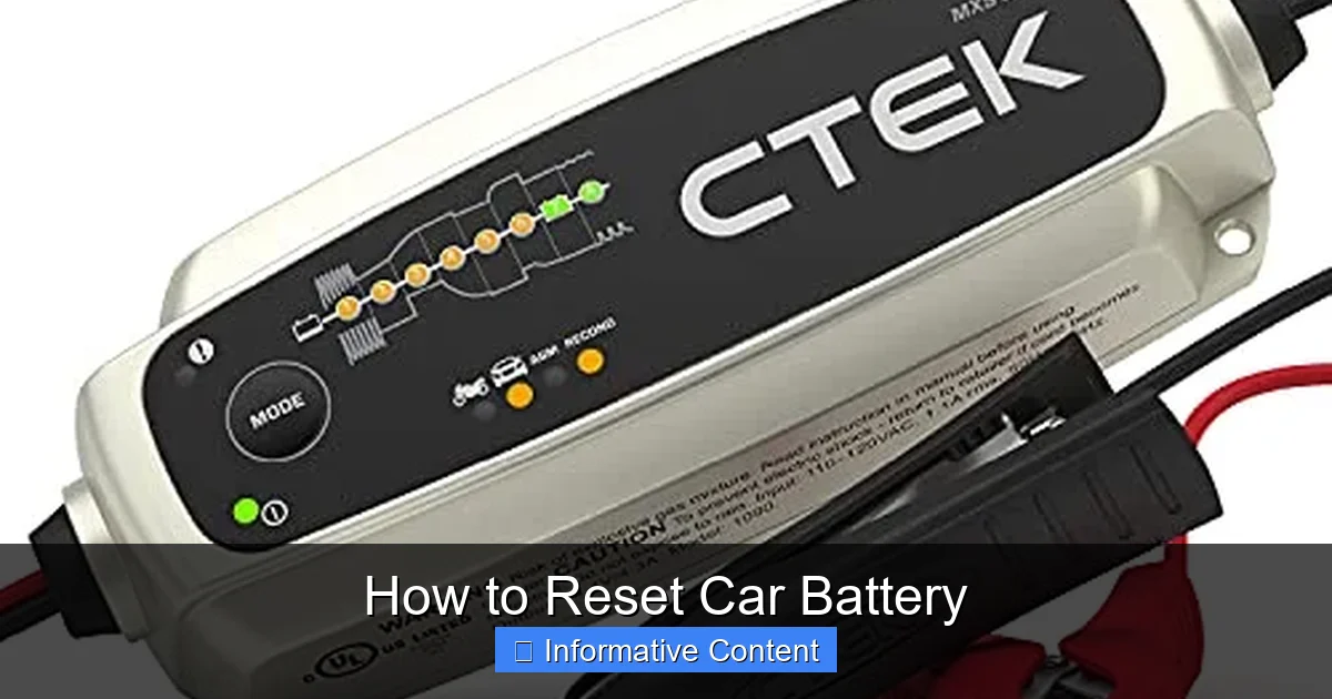 How to Reset Car Battery