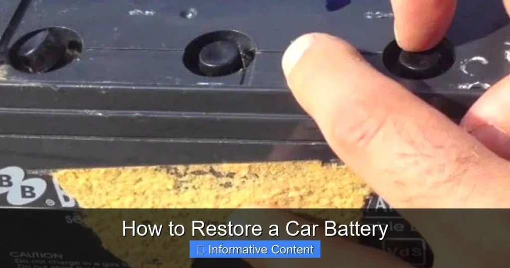 How to Restore a Car Battery