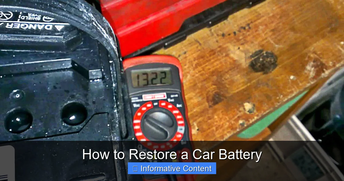 How to Restore a Car Battery