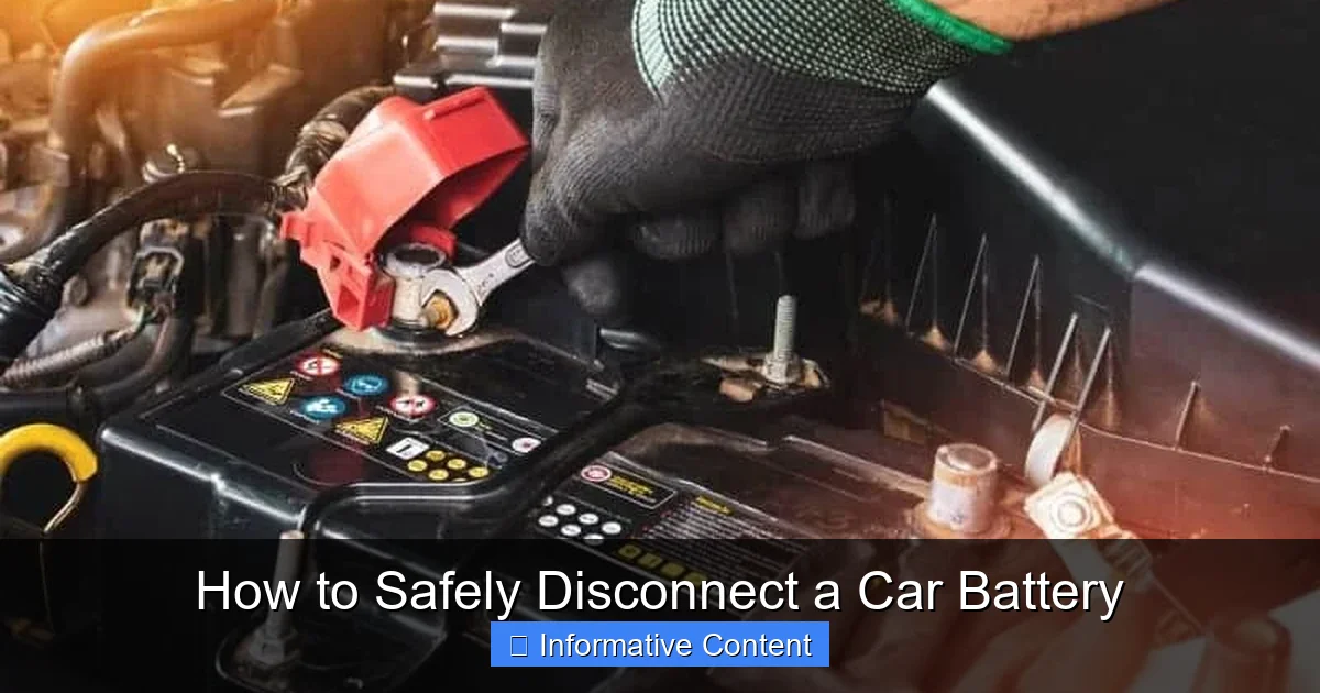 How to Safely Disconnect a Car Battery