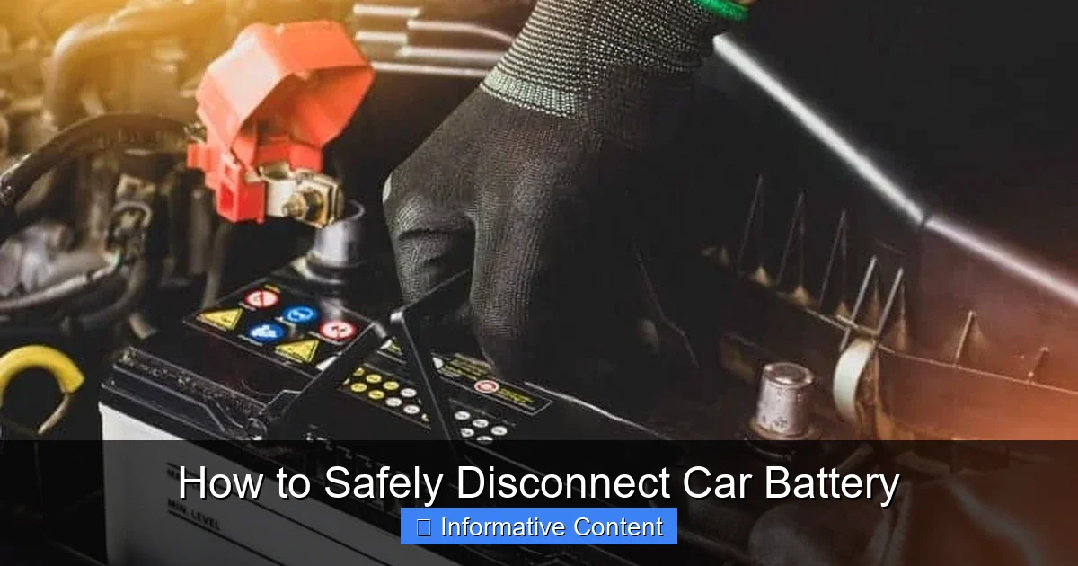 How to Safely Disconnect Car Battery