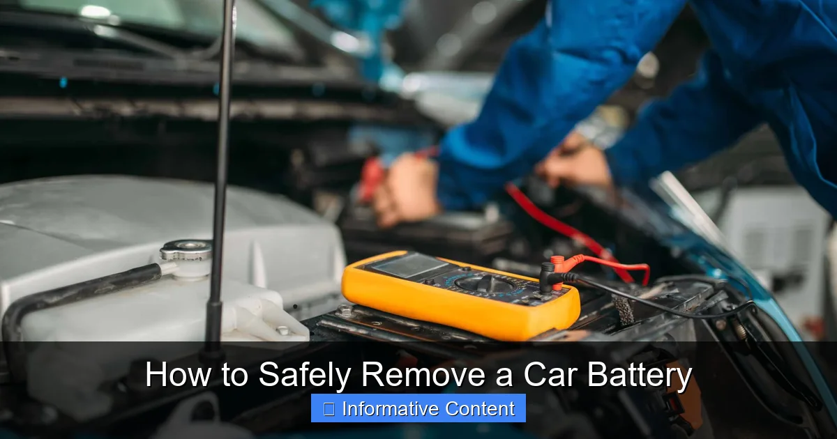 How to Safely Remove a Car Battery