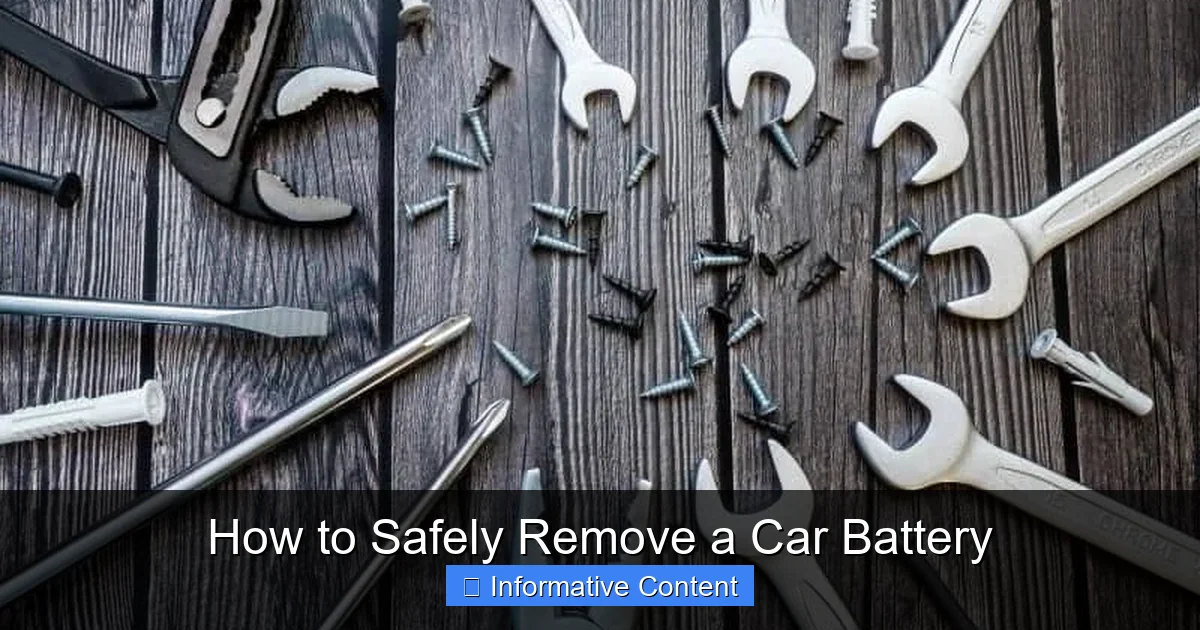 How to Safely Remove a Car Battery