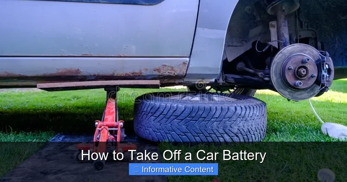 How to Take Off a Car Battery
