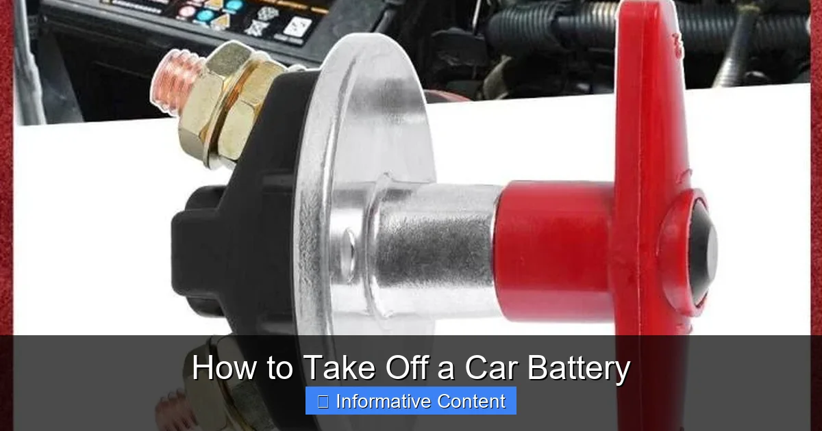 How to Take Off a Car Battery
