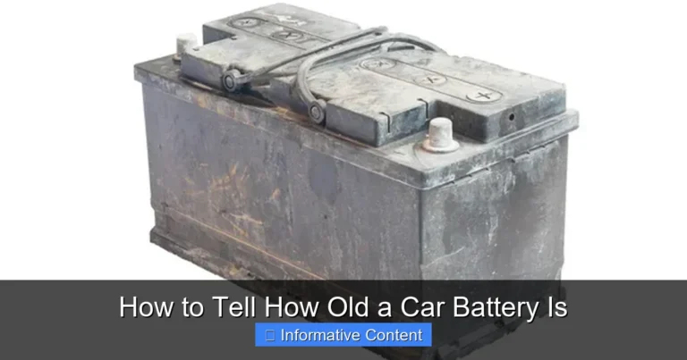 How to Tell How Old a Car Battery Is