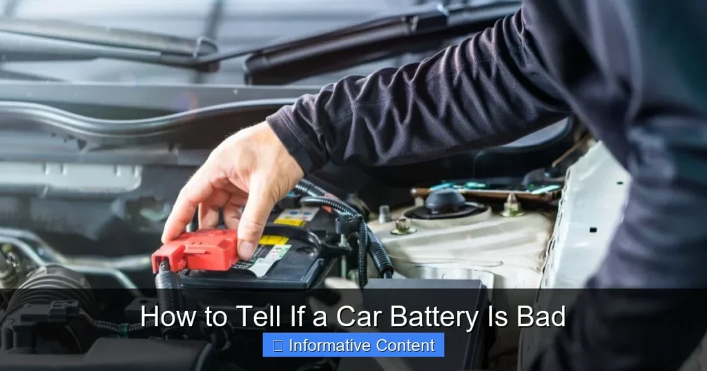 How to Tell If a Car Battery Is Bad