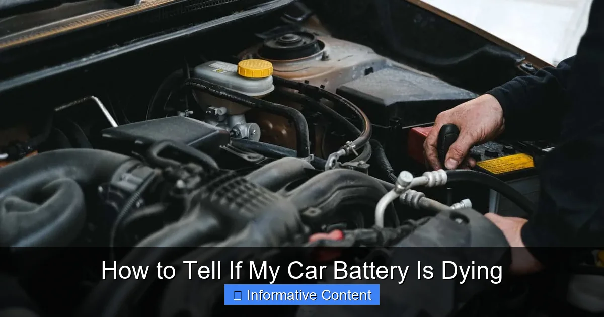 How to Tell If My Car Battery Is Dying