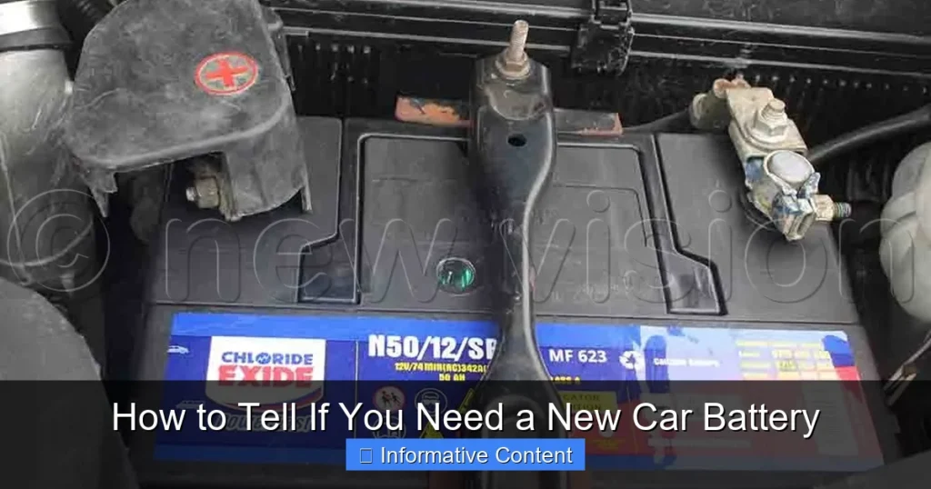 How to Tell If You Need a New Car Battery