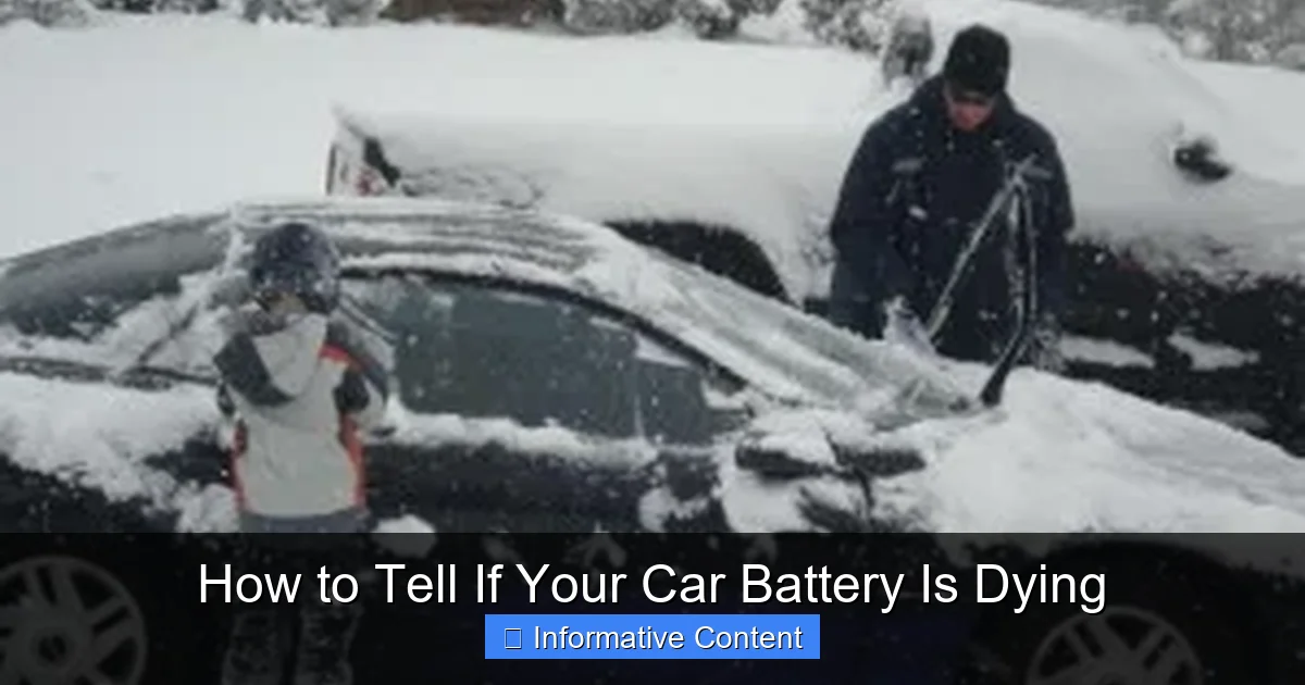 How to Tell If Your Car Battery Is Dying