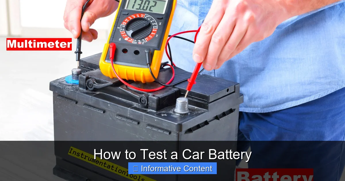 How to Test a Car Battery