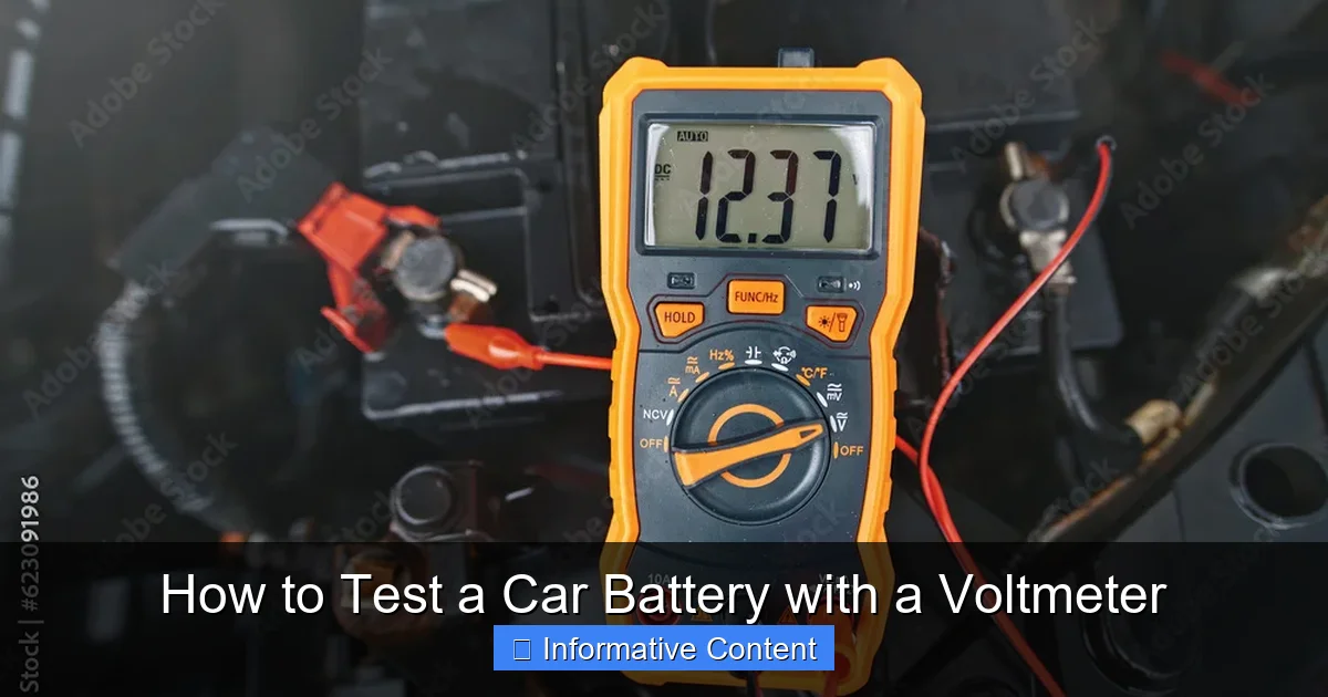 How to Test a Car Battery with a Voltmeter