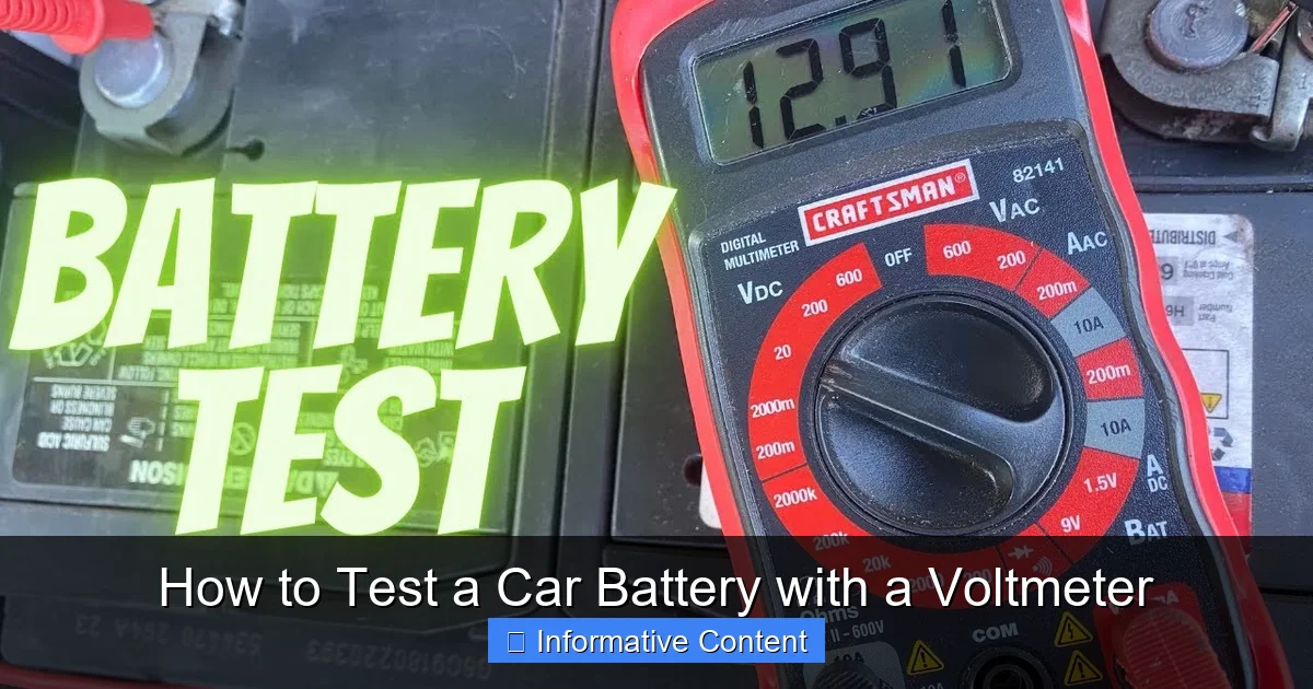 How to Test a Car Battery with a Voltmeter