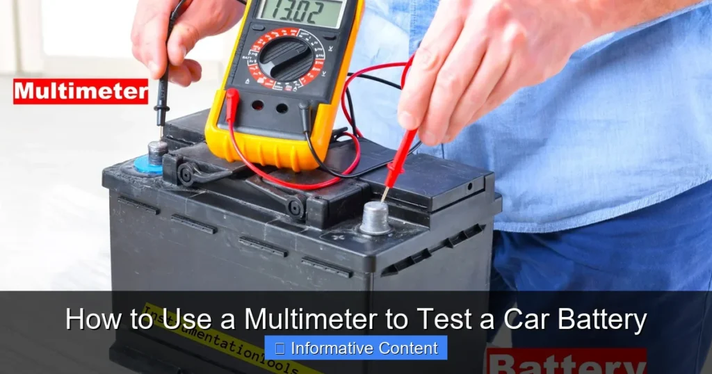 How to Use a Multimeter to Test a Car Battery