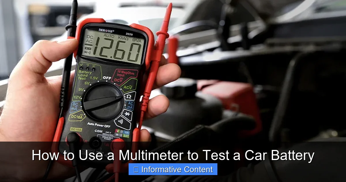 How to Use a Multimeter to Test a Car Battery