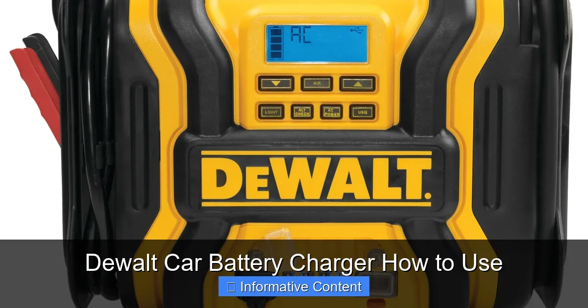 Dewalt Car Battery Charger How to Use
