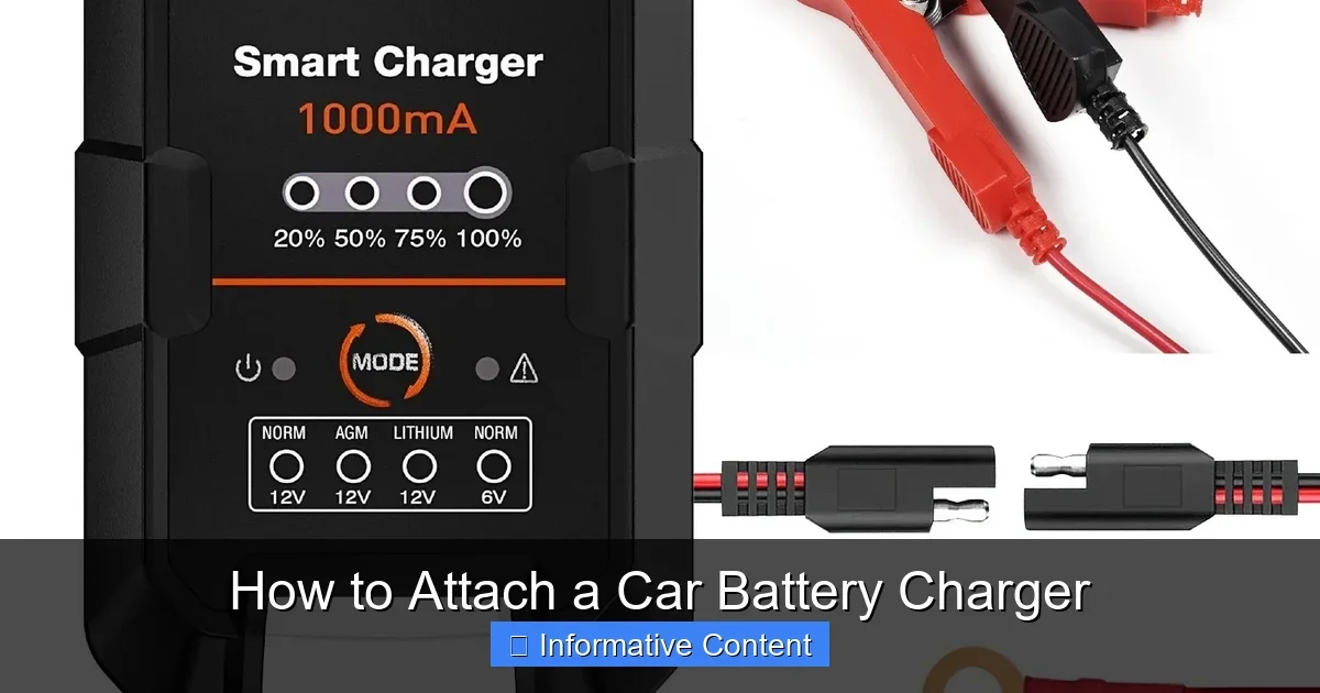 How to Attach a Car Battery Charger