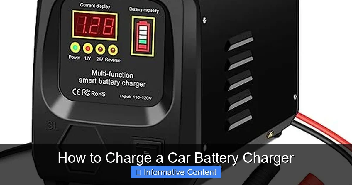 How to Charge a Car Battery Charger