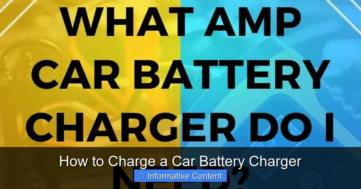How to Charge a Car Battery Charger