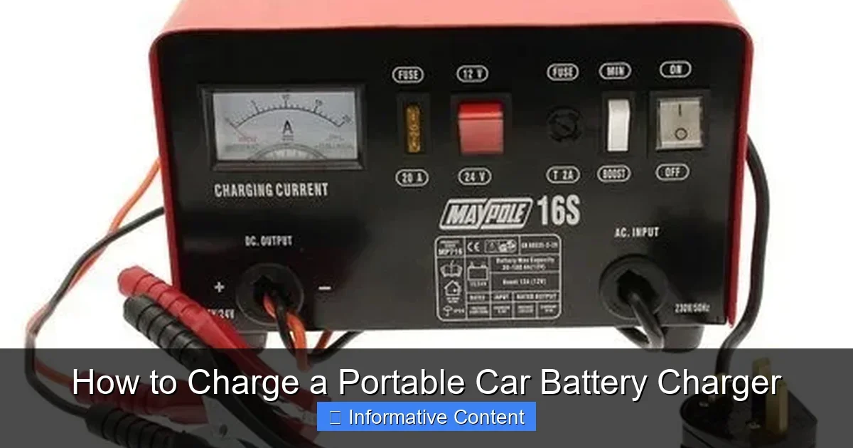 How to Charge a Portable Car Battery Charger