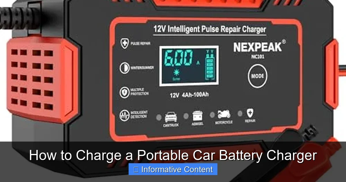 How to Charge a Portable Car Battery Charger