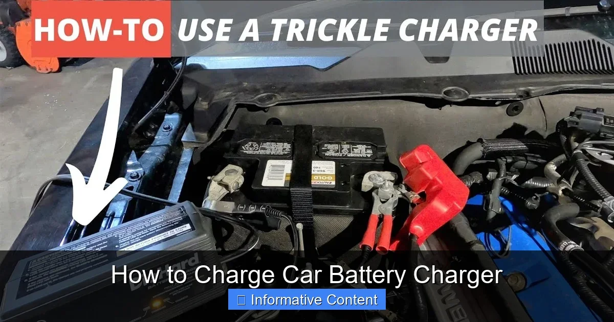 How to Charge Car Battery Charger
