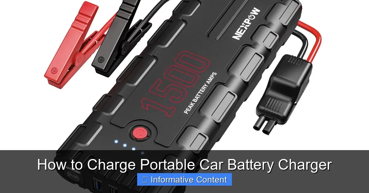 How to Charge Portable Car Battery Charger