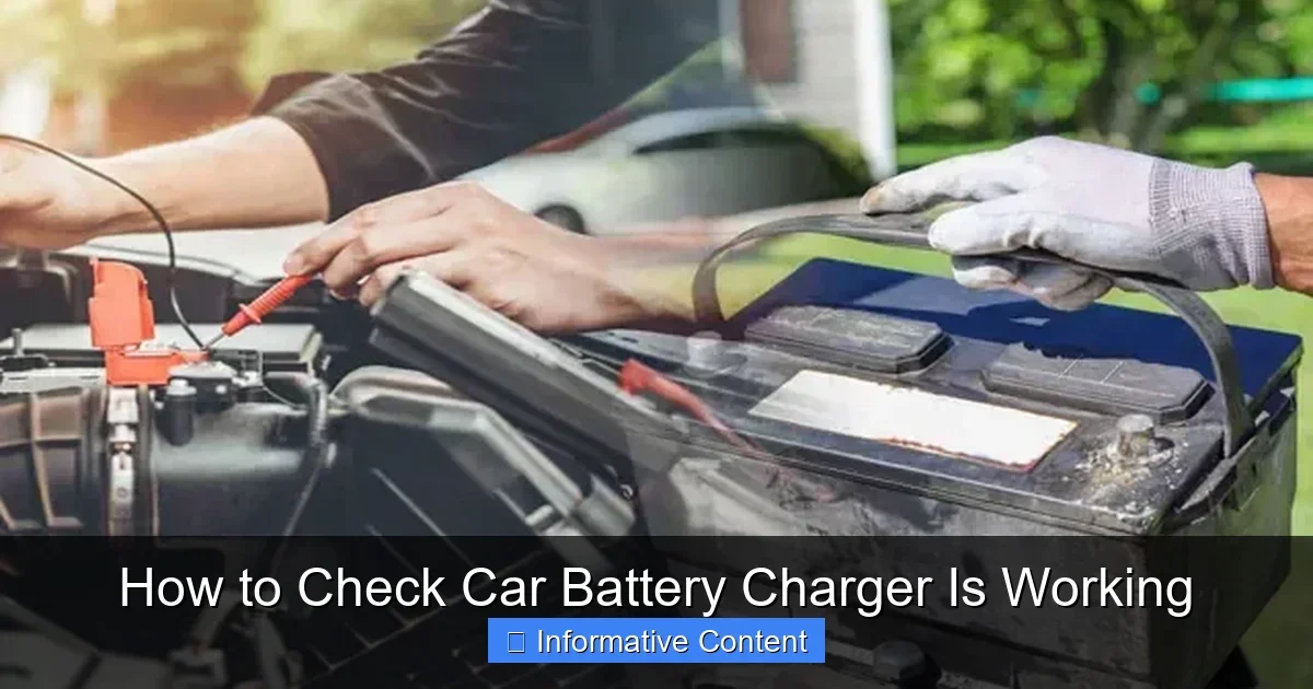 How to Check Car Battery Charger Is Working