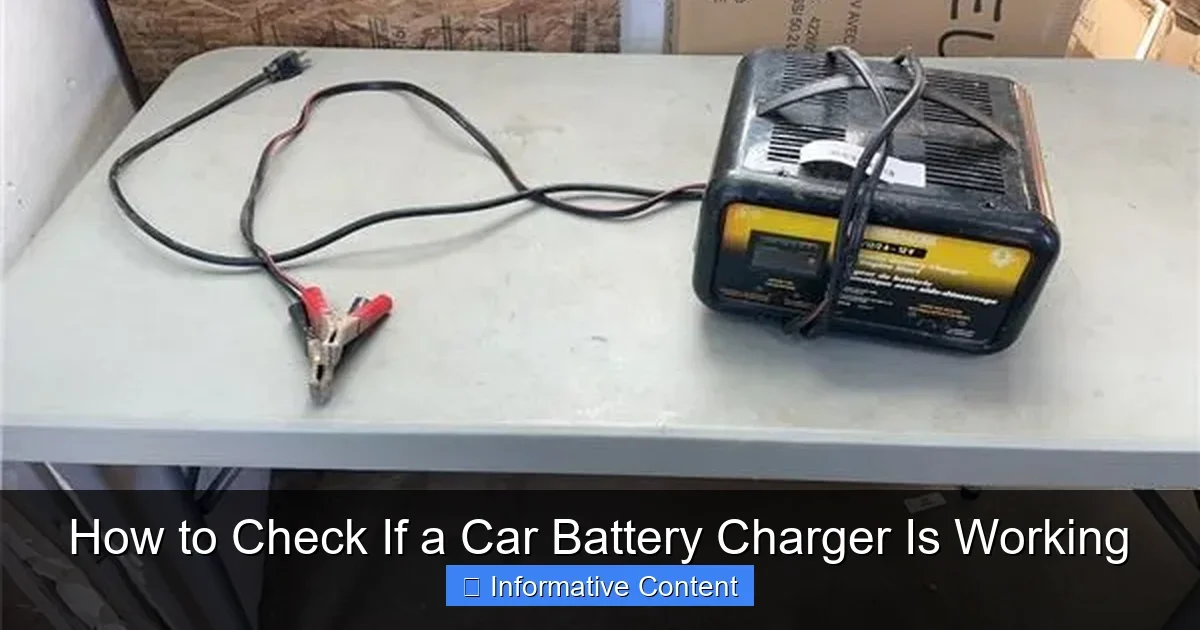 How to Check If a Car Battery Charger Is Working