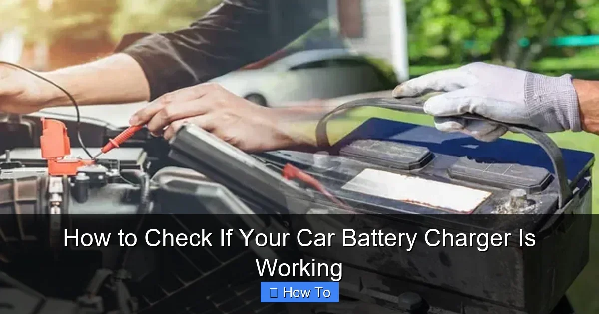 How to Check If Your Car Battery Charger Is Working