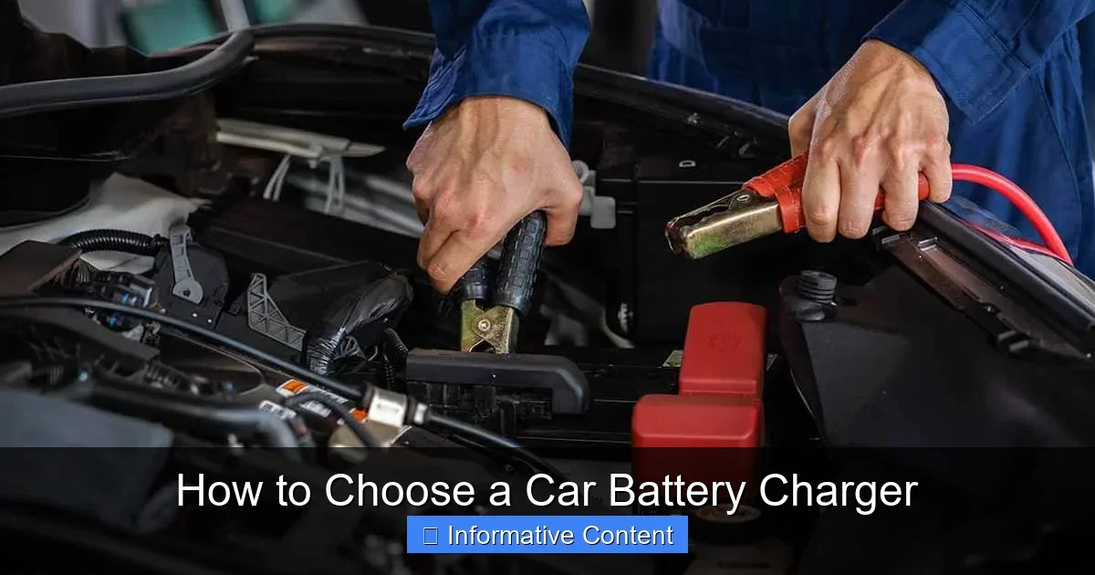 How to Choose a Car Battery Charger