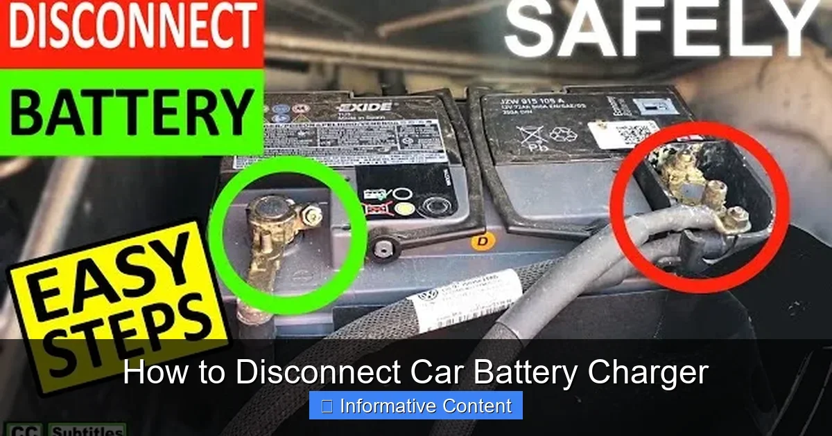 How to Disconnect Car Battery Charger