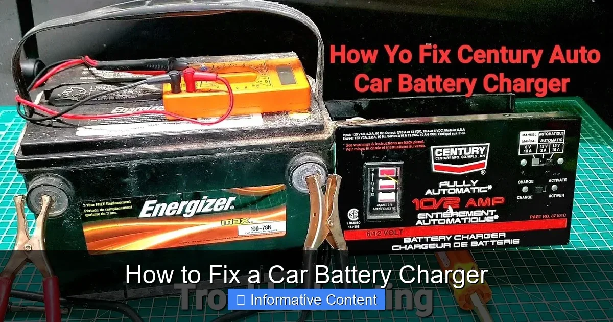 How to Fix a Car Battery Charger