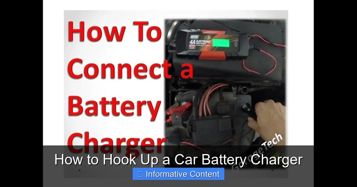 How to Hook Up a Car Battery Charger