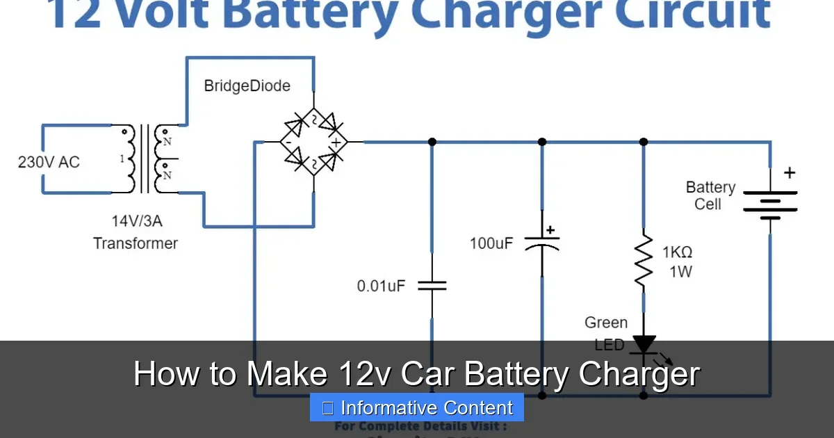 How to Make 12v Car Battery Charger