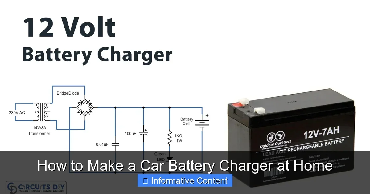 How to Make a Car Battery Charger at Home