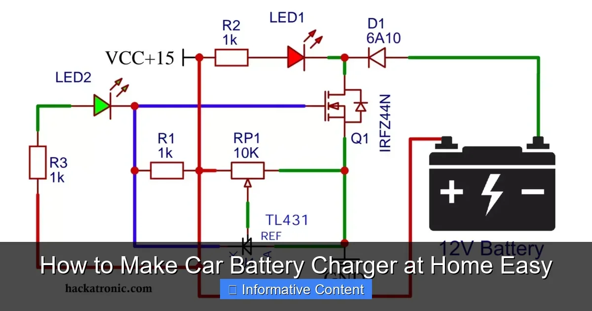How to Make Car Battery Charger at Home Easy