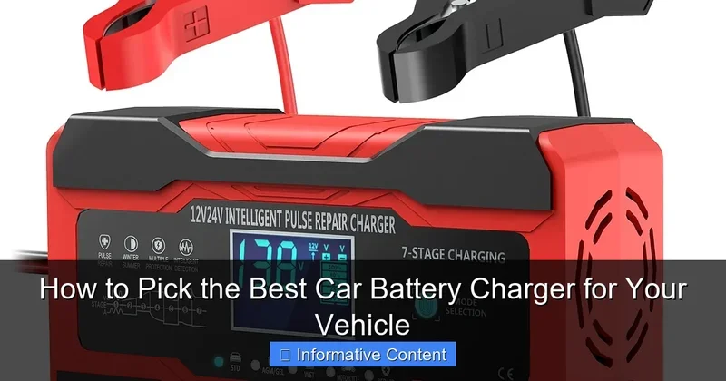 How to Pick the Best Car Battery Charger for Your Vehicle
