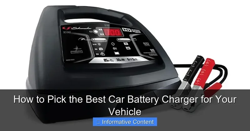 How to Pick the Best Car Battery Charger for Your Vehicle