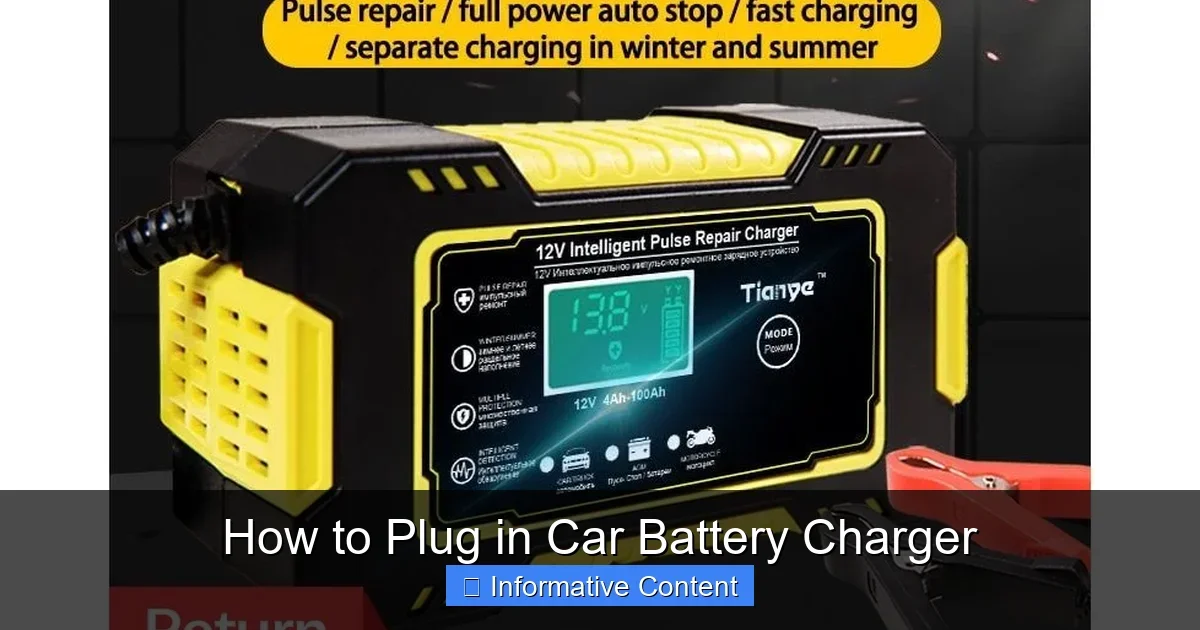How to Plug in Car Battery Charger