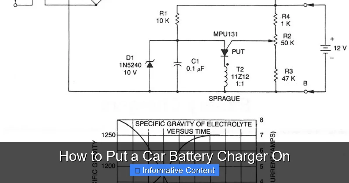 How to Put a Car Battery Charger On