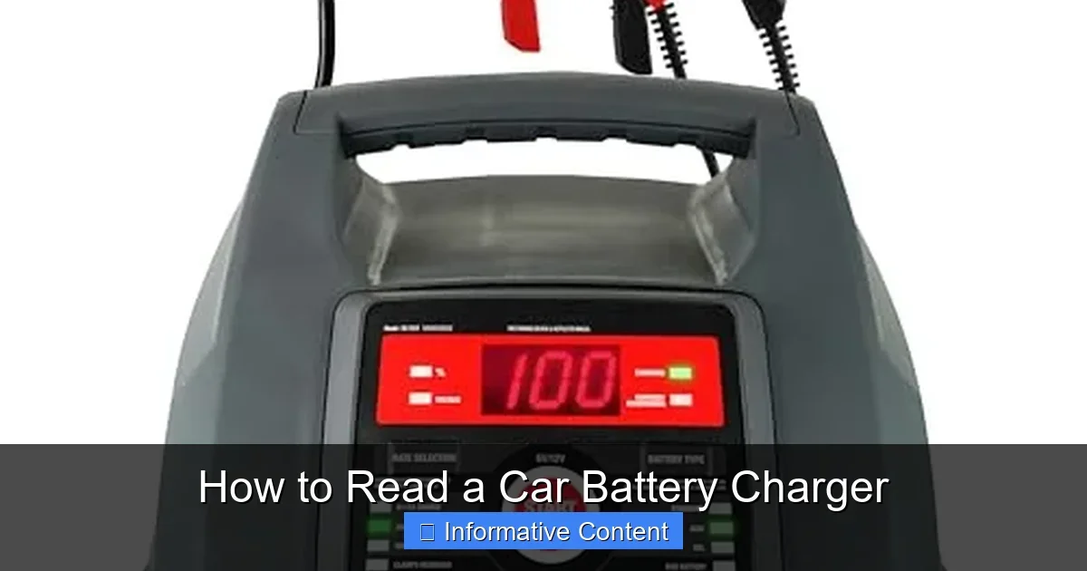 How to Read a Car Battery Charger