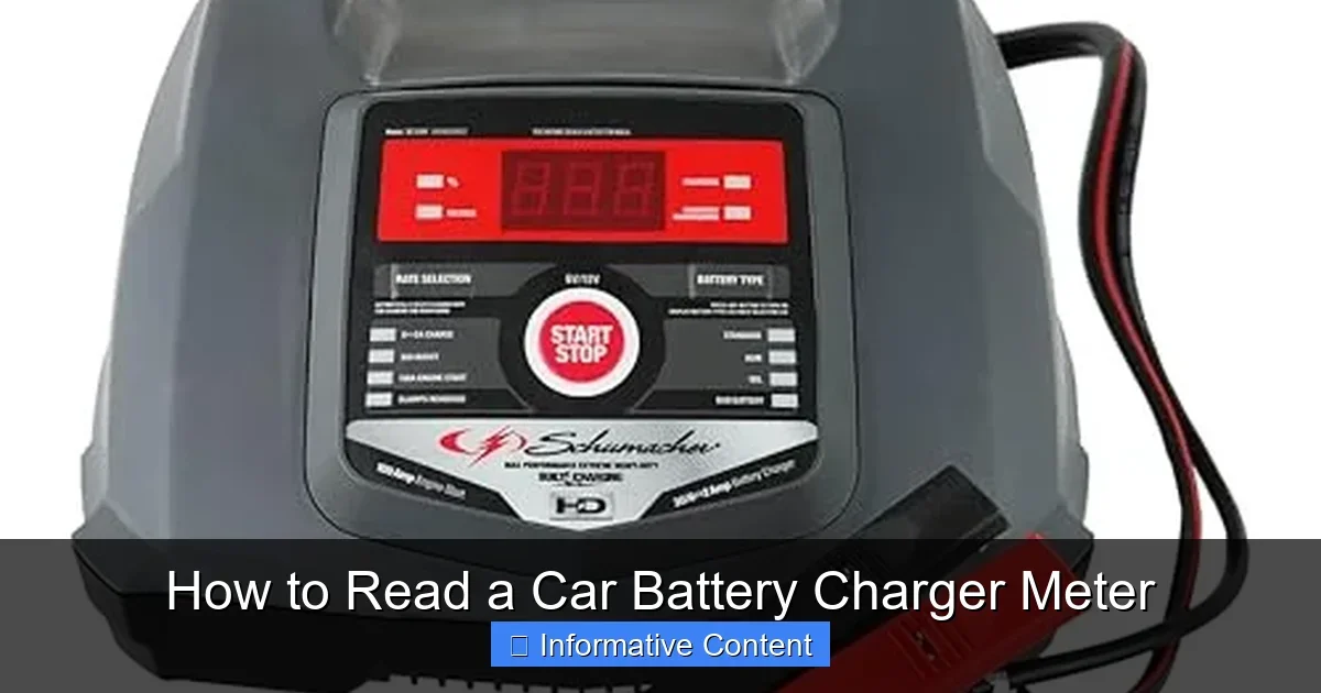 How to Read a Car Battery Charger Meter