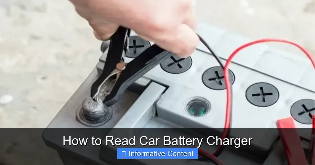 How to Read Car Battery Charger