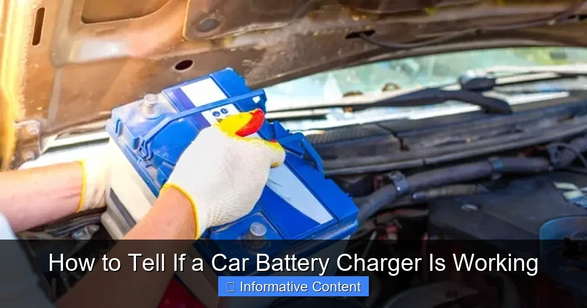 How to Tell If a Car Battery Charger Is Working